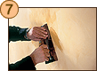 At this point the product will penetrate into every little crack and with slight pressure the surface will be perfectly smooth. We apply...